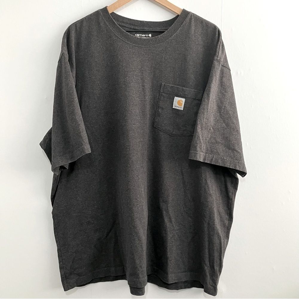 Carhartt T Shirt Men Size 2XL Grey Short Sleeve
